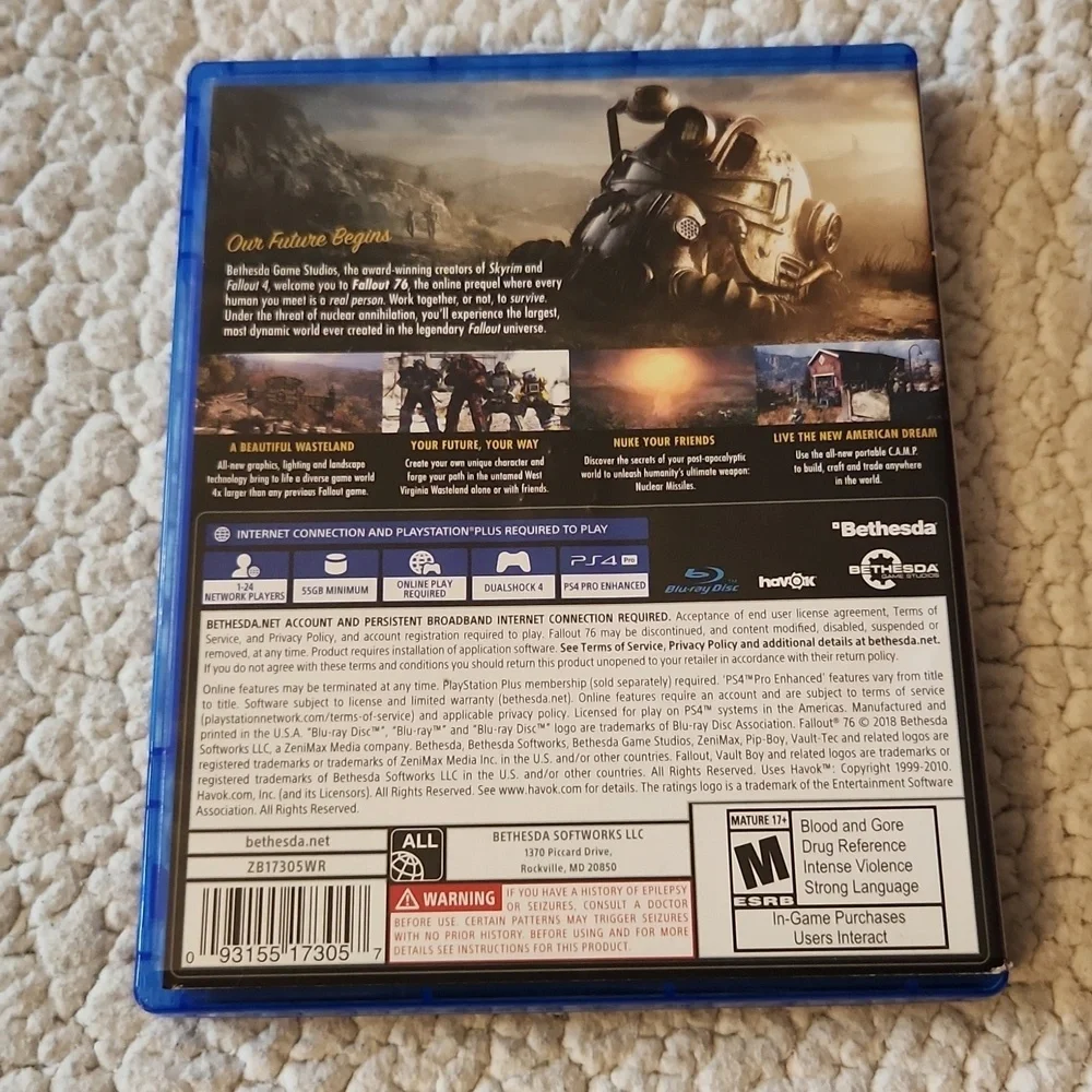 Playstation 4 Fallout 76 Bethesda Game